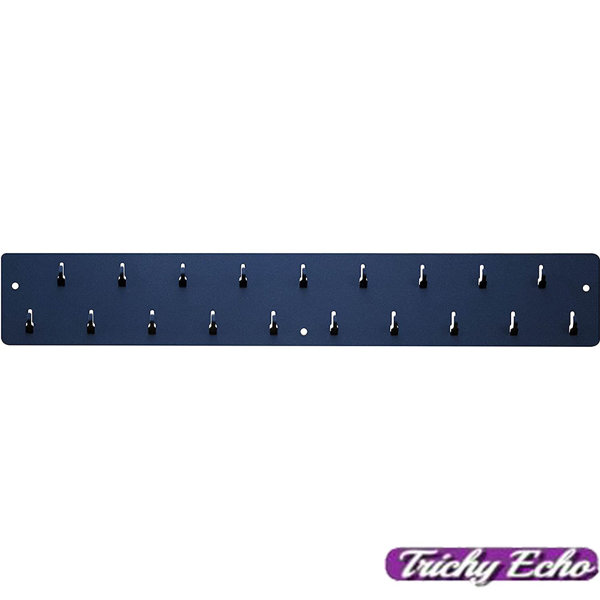Trichy Echo Industrial Key Rack, Powder Coated Steel, 19 Hooks, Keeps